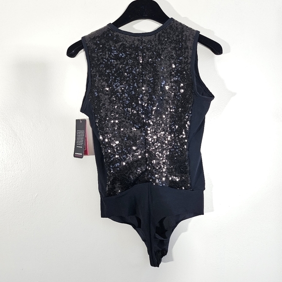 COMMANDO Sequin Signature Black Bodysuit / Top New Size Small - Picture 11 of 14